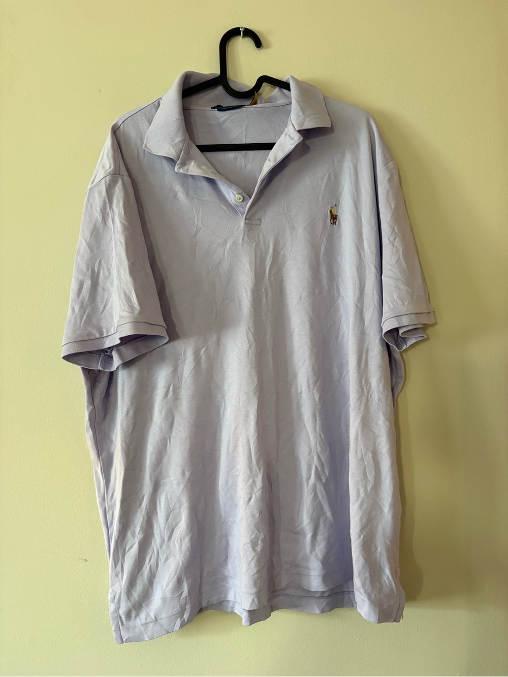 Ralph Lauren Lavender Polo Shirt with Embroidered Pony Blue Label XL